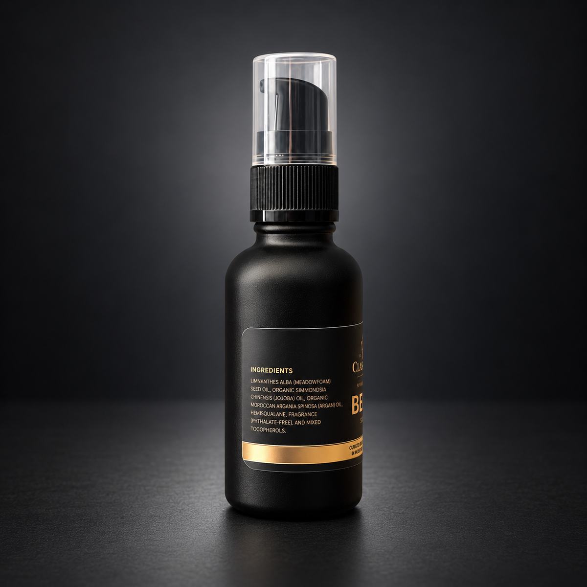 Classic Beard Co. Signature Scent Beard Oil ingredients label
