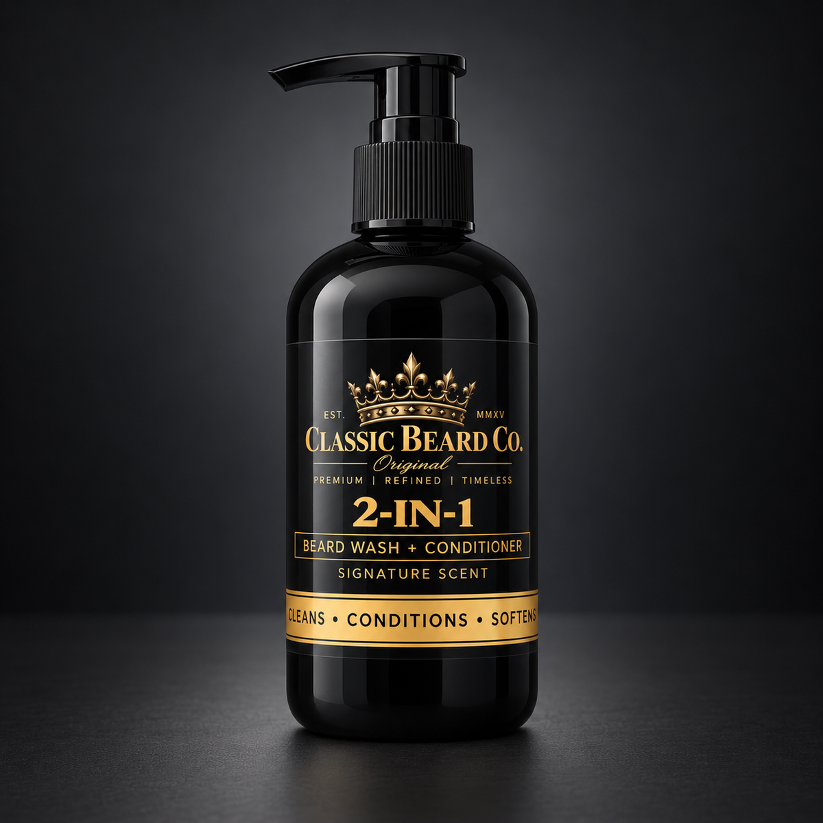 Classic Beard Co. Signature Scent 2-in-1 Beard Wash and Conditioner 8 fl oz front view