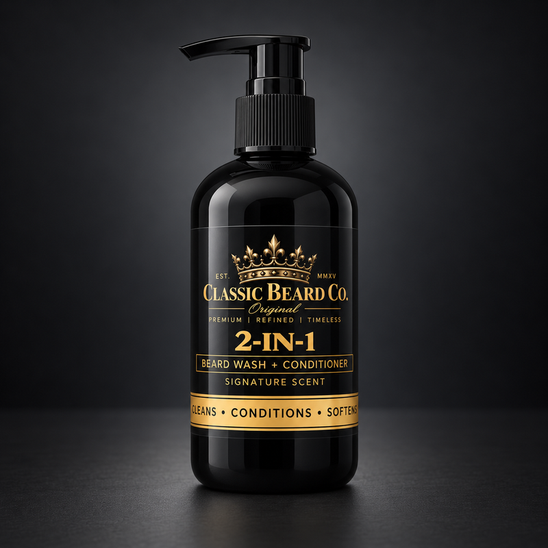 Classic Beard Co. Signature Scent 2-in-1 Beard Wash and Conditioner 8 fl oz front view