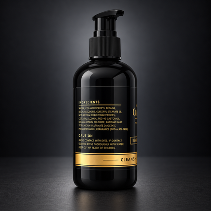 Classic Beard Co. Signature Scent 2-in-1 Beard Wash and Conditioner 8 fl oz ingredients and caution view
