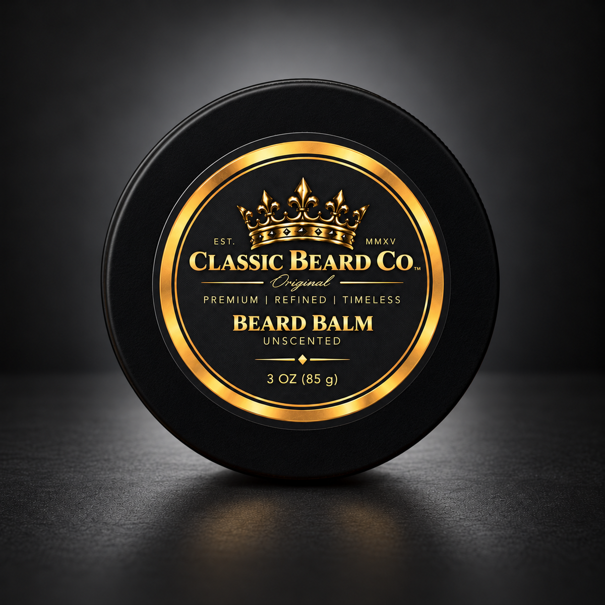 Classic Beard Co. Unscented Beard Balm 3 oz front view