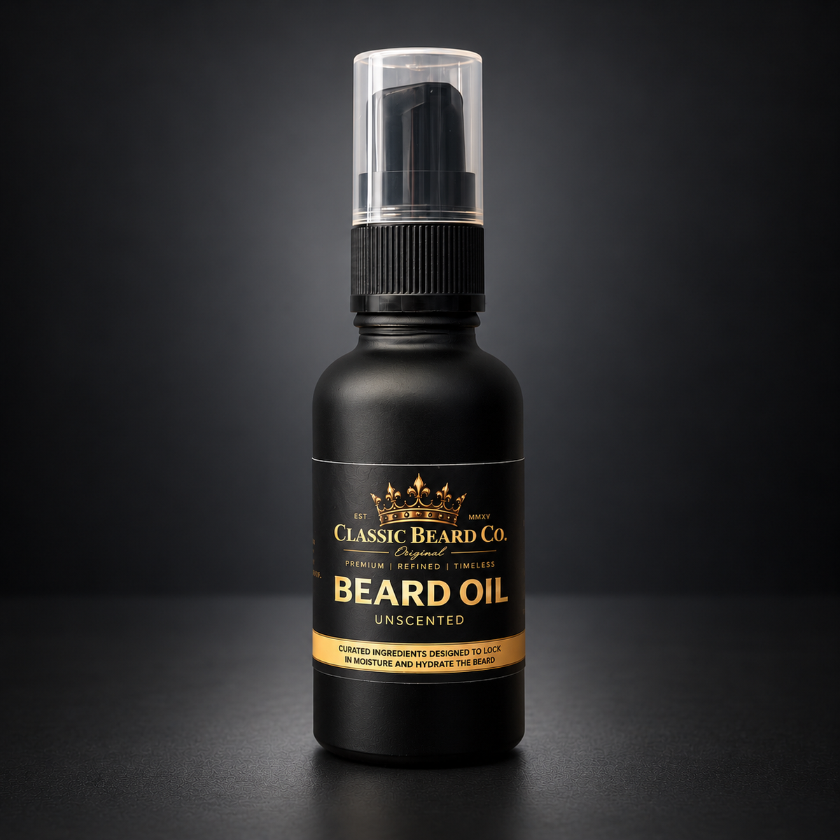 Classic Beard Co. Unscented Beard Oil front view