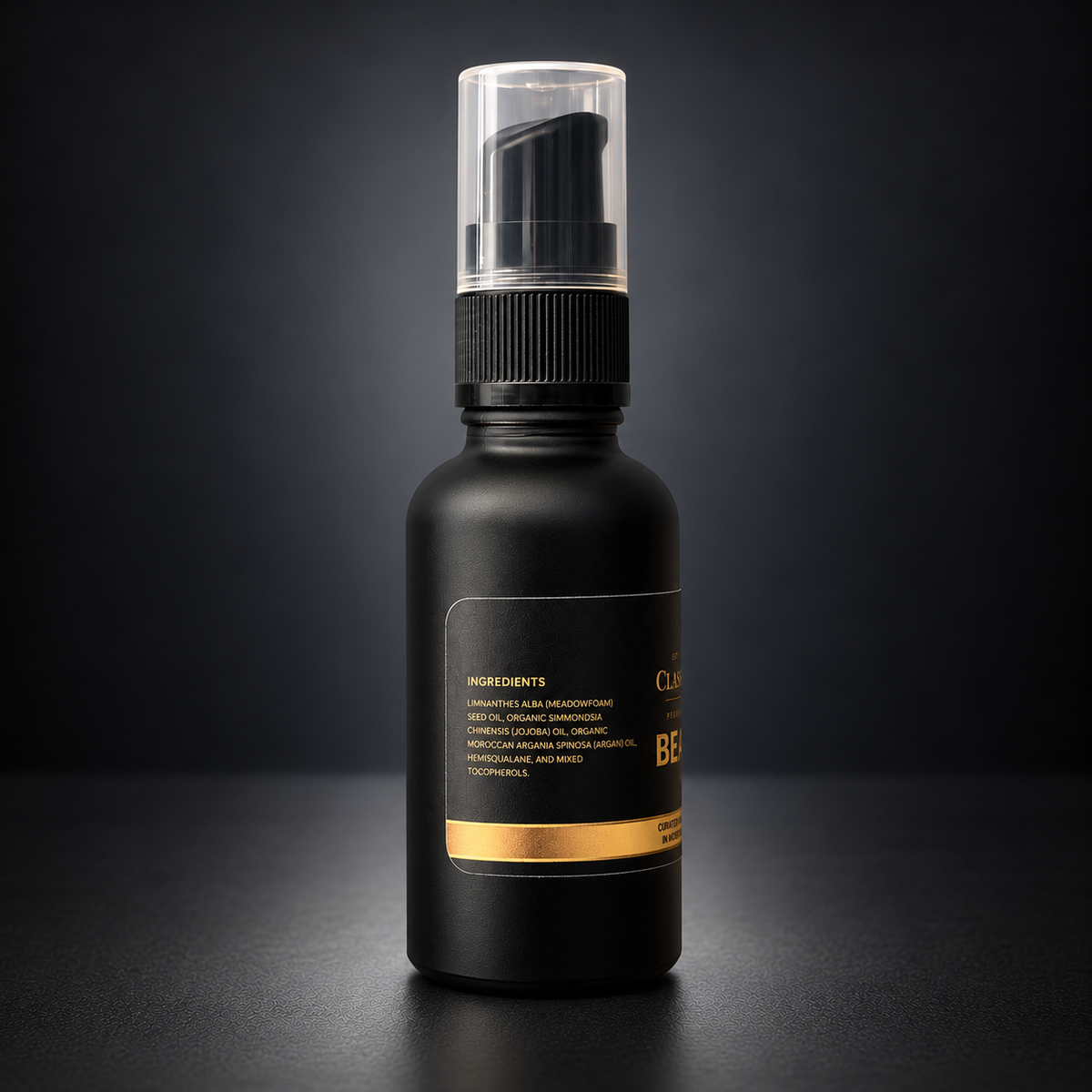 Classic Beard Co. Unscented Beard Oil ingredients view